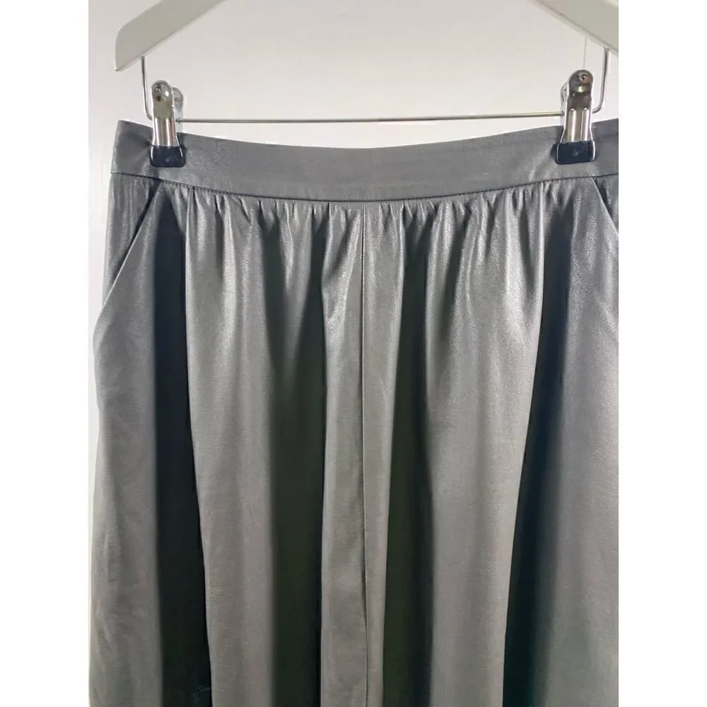 Search for Sanity Silver Faux Leather Skirt Size 6